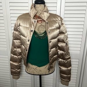 American Rag Cie Light Gold Down Bubble Jacket